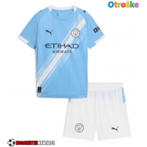 Otroške Nogometnih dresov Manchester City Domači 2025-26 Kratki rokavi (+ hlače)